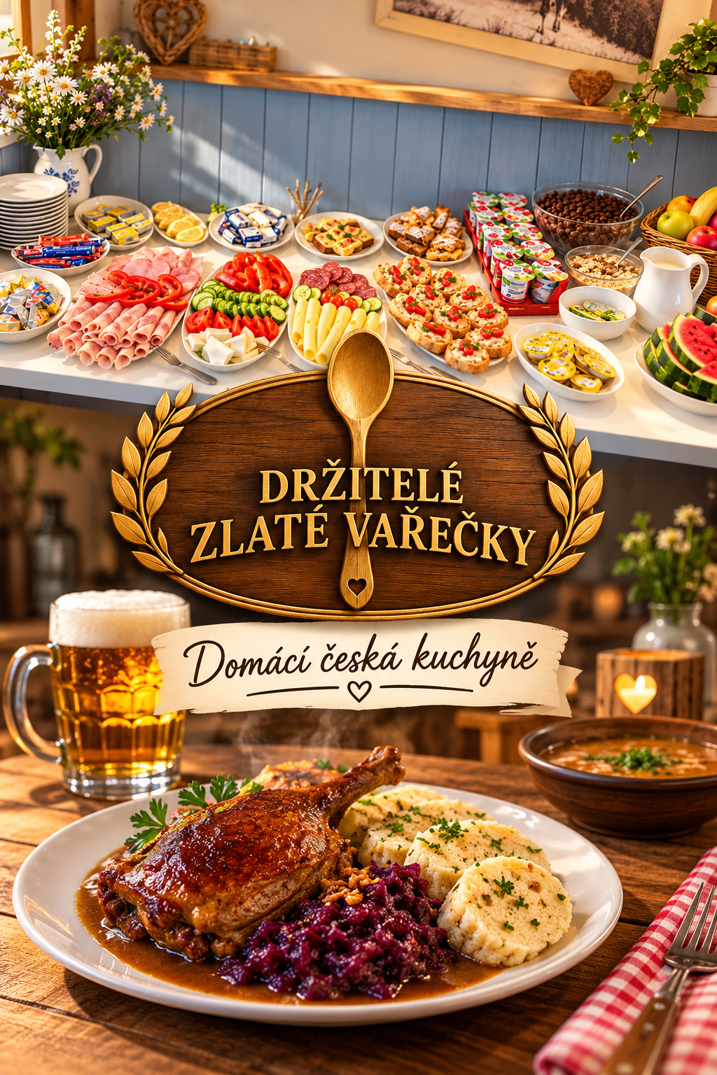 Domácí česká kuchyně a ocenění Zlatá vařečka v Penzionu Pod Světlým vrchem