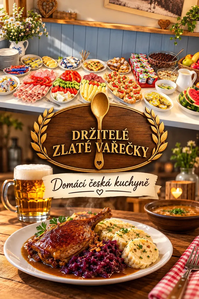 Domácí česká kuchyně a ocenění Zlatá vařečka v Penzionu Pod Světlým vrchem