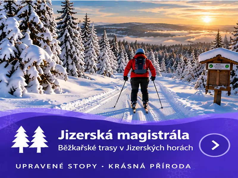 Vydejte se na běžky do krásné zimní přírody Jizerských hor. Jizerská magistrála nabízí rozsáhlou síť běžeckých tras pro rekreační běžkaře i zkušené sportovce. Aktuální úpravu stop ověřte před cestou.